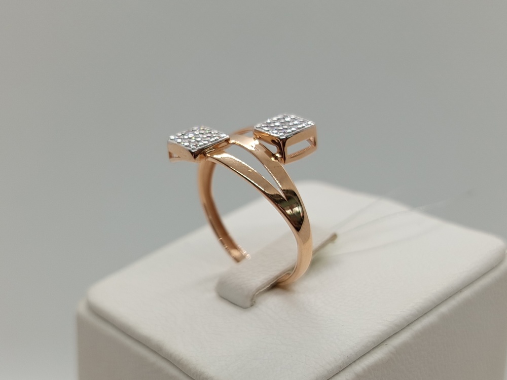 КОЛЬЦО С КАМНЯМИ (Au 585)