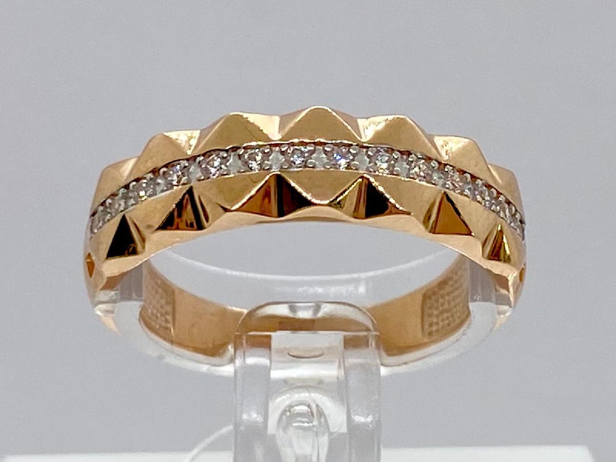 КОЛЬЦО С КАМНЯМИ (Au 585)