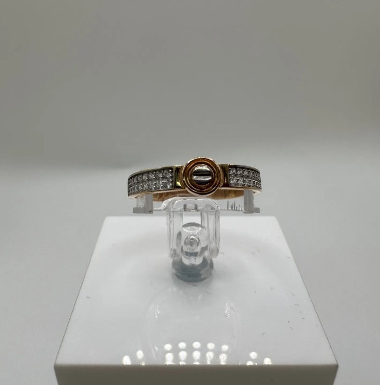 КОЛЬЦО С КАМНЯМИ (Au 585)