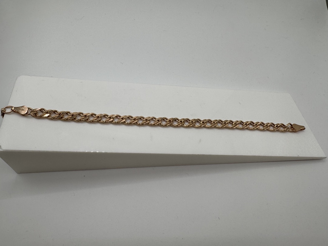 БРАСЛЕТ ПУСТОТЕЛЫЙ Ромб двойной (Au 585)