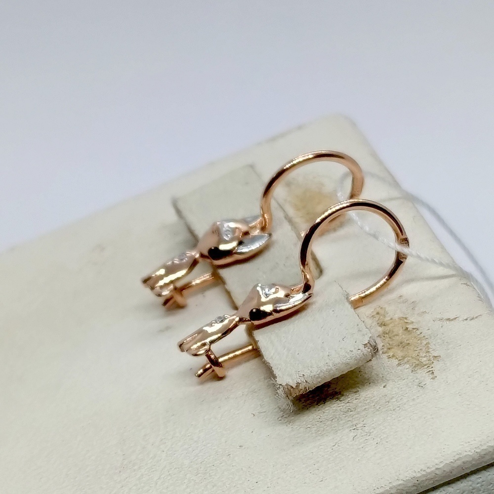 СКМ585 СЕРЬГИ С КАМНЕМ (Au 585)