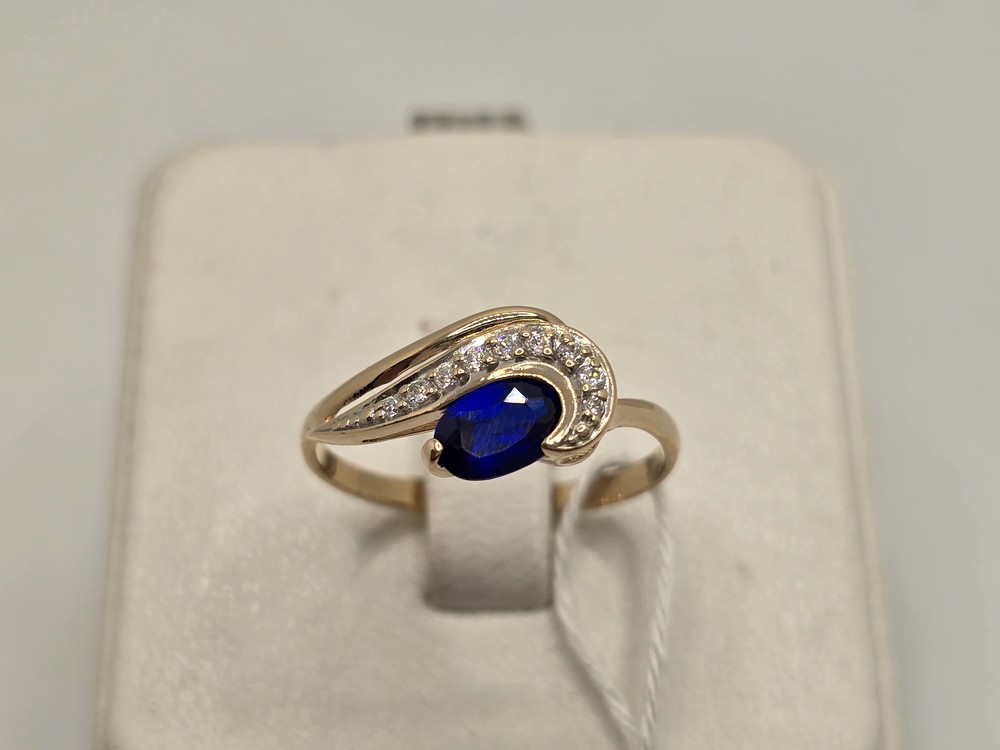 КОЛЬЦО С КАМНЯМИ (Au 585)