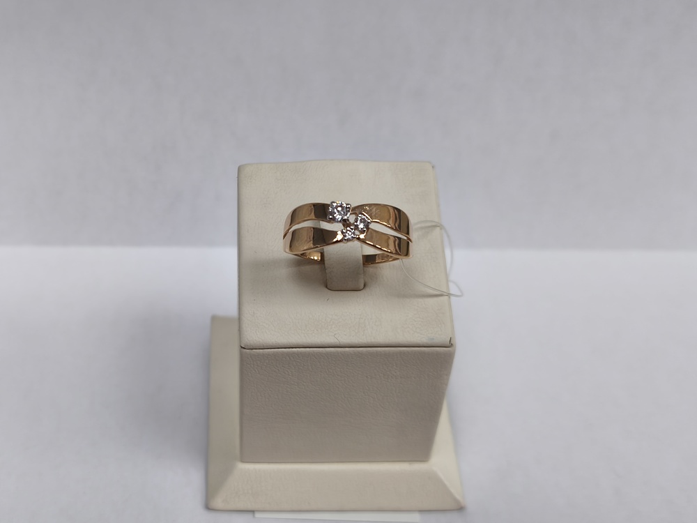 КОЛЬЦО С КАМНЯМИ (Au 585)