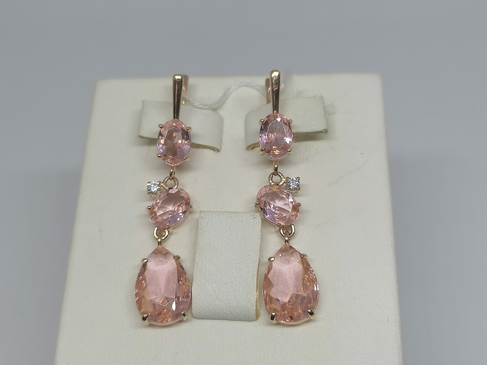 СЕРЬГИ С КАМНЯМИ (Au 585)