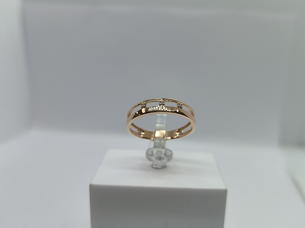 КОЛЬЦО С КАМНЯМИ (Au 585)