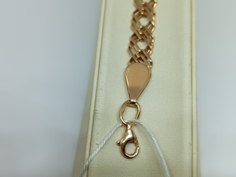 БРАСЛЕТ ПОЛНОВЕСНЫЙ Ромб тройной Au 585