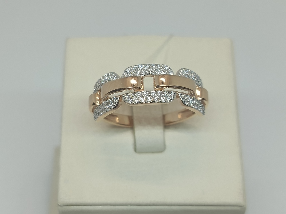 КОЛЬЦО С КАМНЯМИ (Au 585)