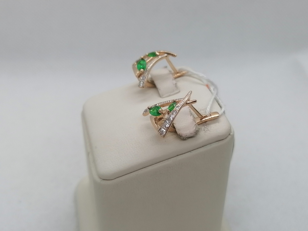 СЕРЬГИ С КАМНЯМИ (Au 585)