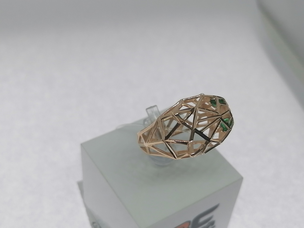 КОЛЬЦО С КАМНЯМИ (Au 585)