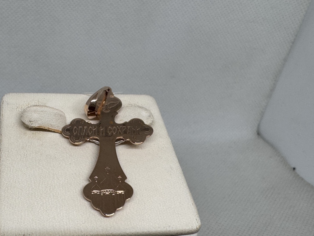 810-00047-10-00-00-02 ПОДВЕСКА КРЕСТ (Au 585)