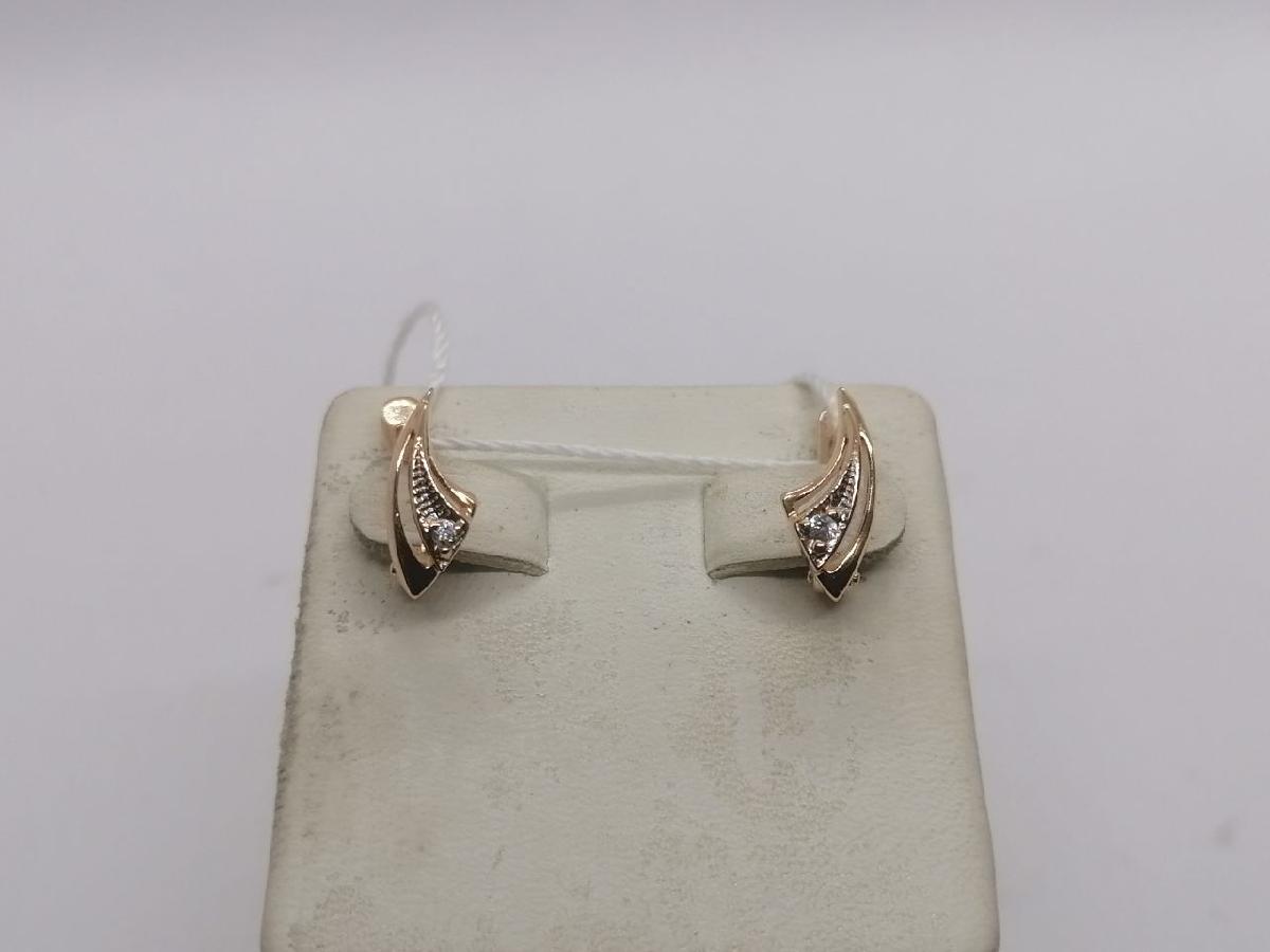 СЕРЬГИ С КАМНЕМ (Au 585)