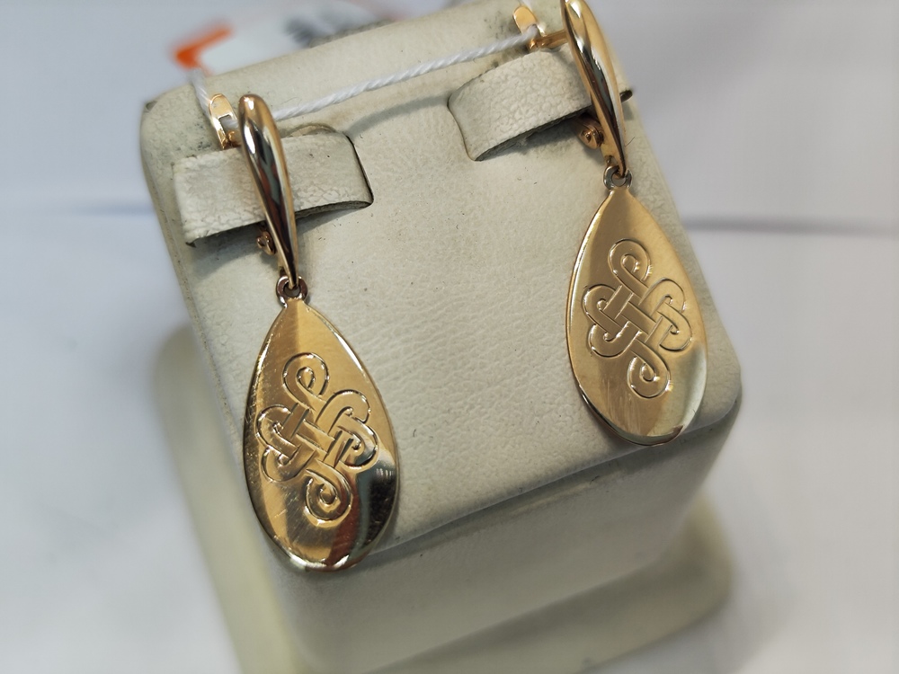 СБКМ585 СЕРЬГИ БЕЗ КАМНЯ (Au 585)