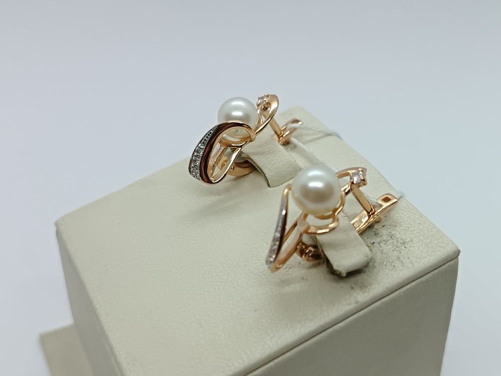 СКМИ585 СЕРЬГИ С КАМНЯМИ (Au 585)