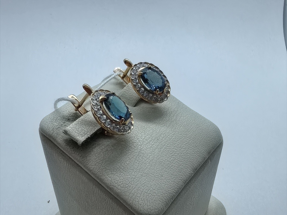 СКМИ585 СЕРЬГИ С КАМНЯМИ (Au 585)