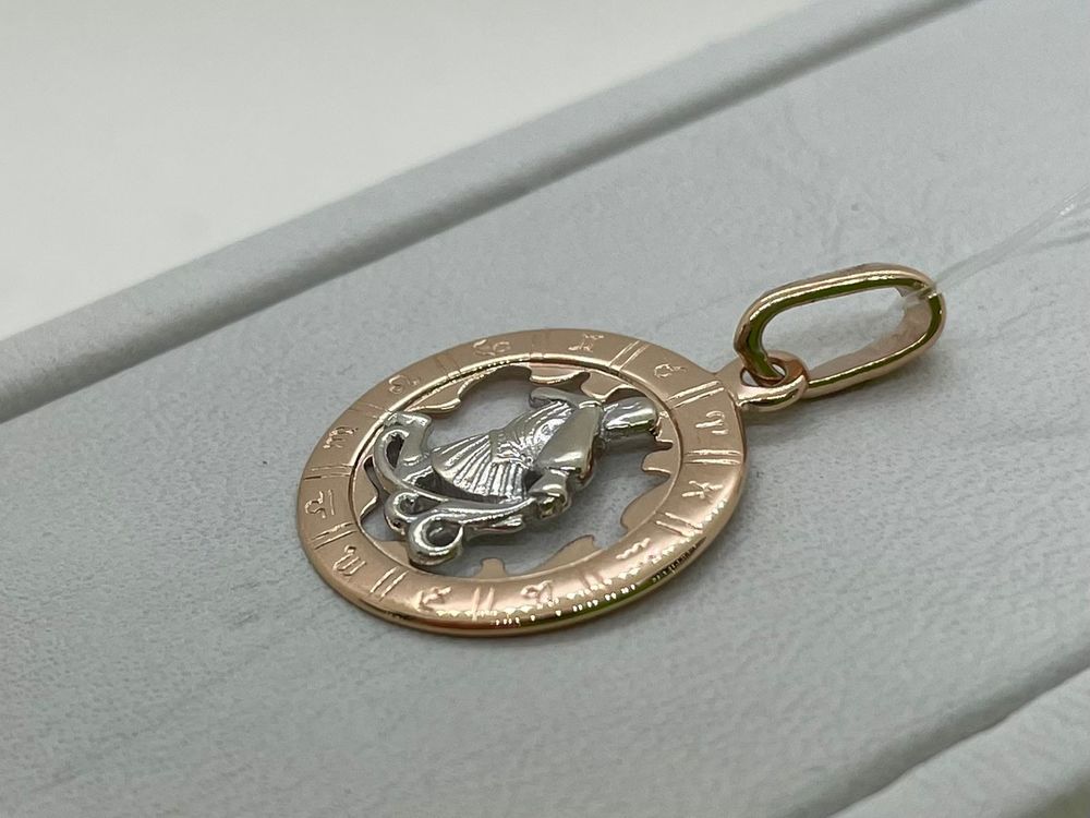 5235/водолей ПОДВЕСКА ЗНАК ЗОДИАКА ВОДОЛЕЙ (Au 585)