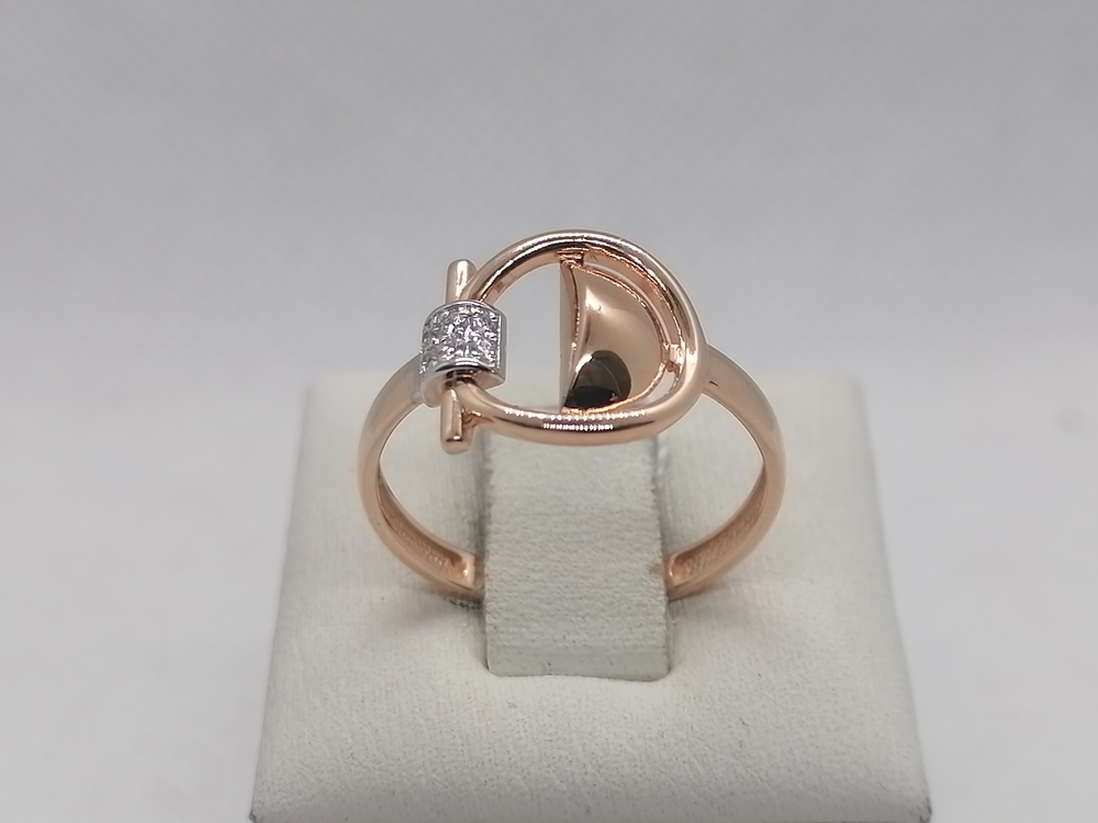 КОЛЬЦО С КАМНЯМИ (Au 585)