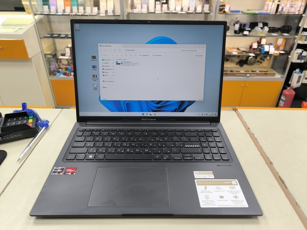 Ноутбук ASUS; Ryzen 5 7430U, AMD Radeon (TM) Graphics, 16 Гб, 500 Гб, Нет