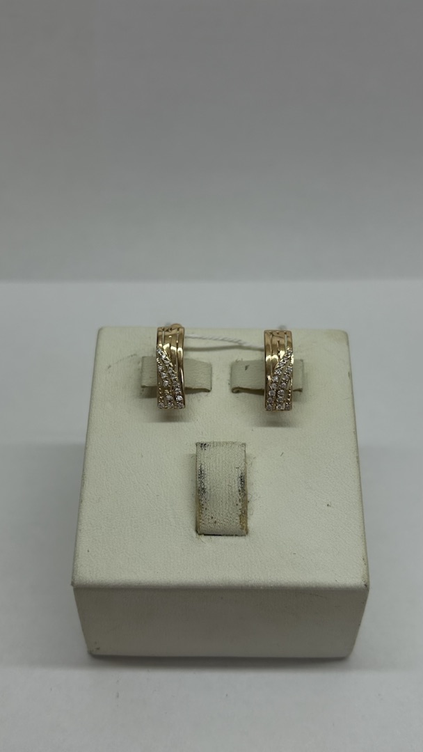 СКМИ585 СЕРЬГИ С КАМНЯМИ (Au 585)