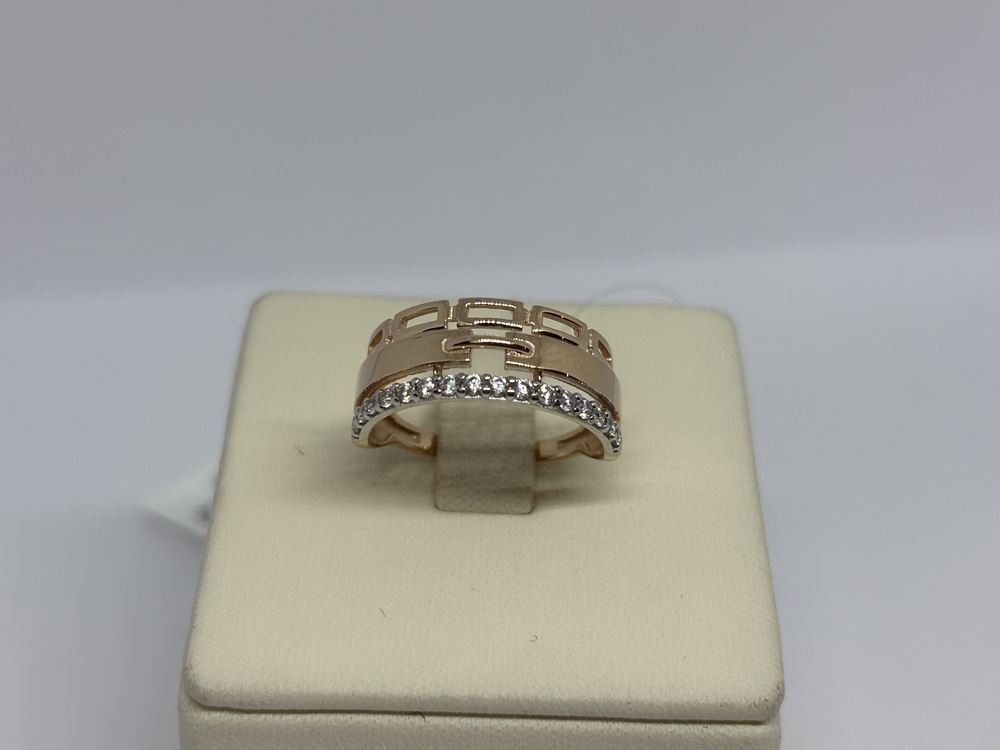 КОЛЬЦО С КАМНЯМИ (Au 585)