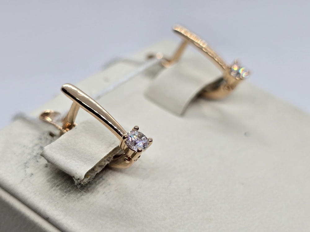 СЕРЬГИ С КАМНЕМ (Au 585)