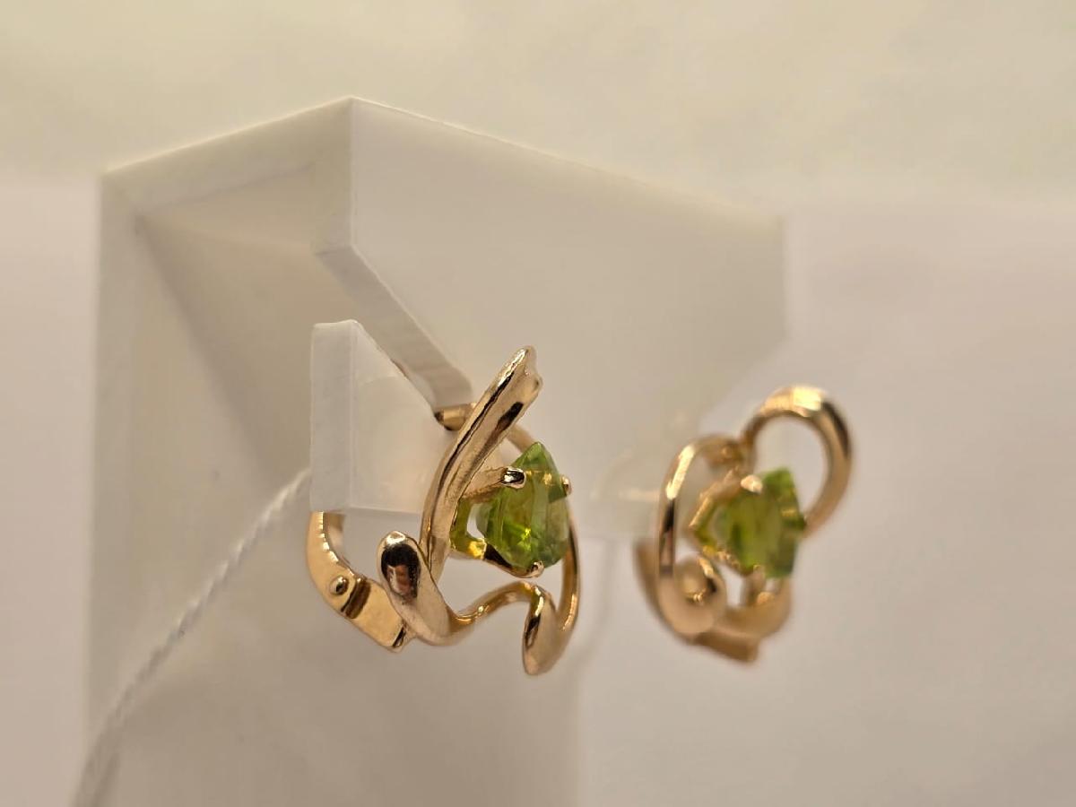 СЕРЬГИ С КАМНЕМ (Au 585)