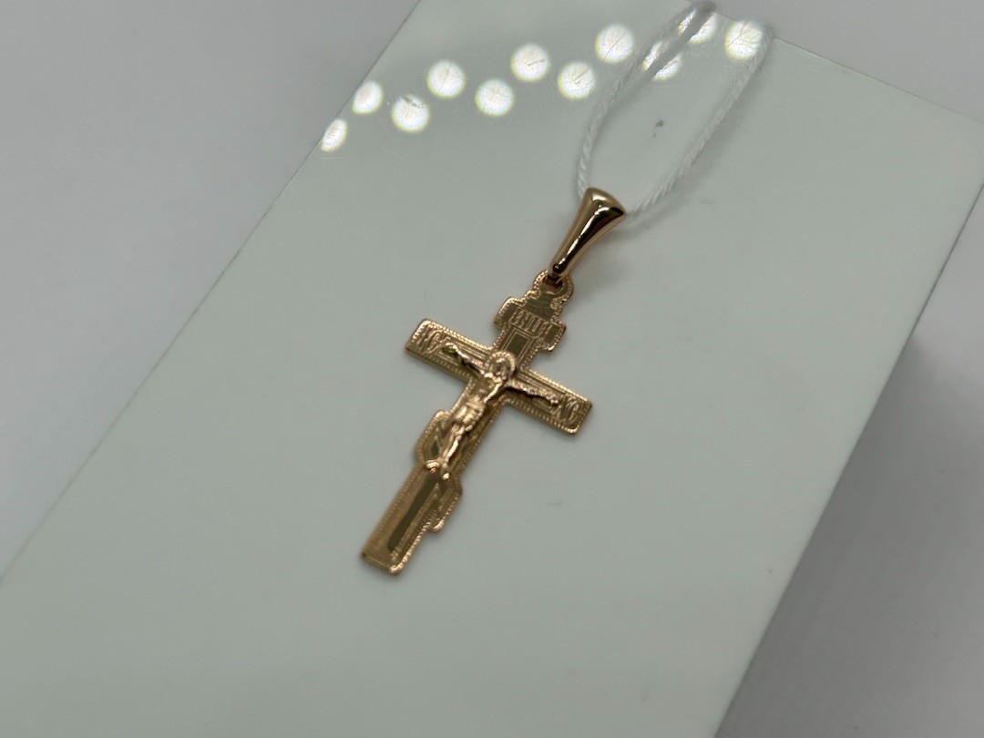 ПОДКБК585 ПОДВЕСКА КРЕСТ БЕЗ КАМНЯ (Au 585)