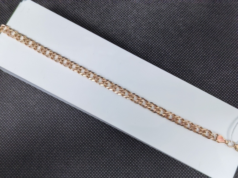 БРАСЛЕТ ПОЛНОВЕСНЫЙ Ромб двойной Au 585