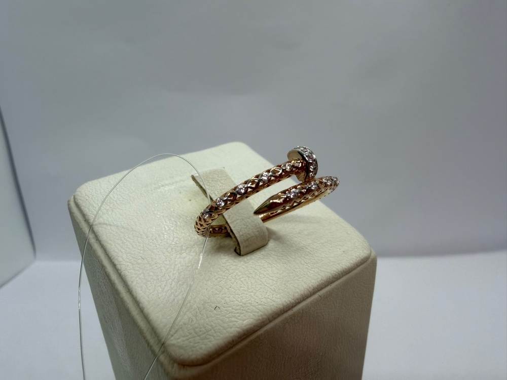 КОЛЬЦО С КАМНЯМИ (Au 585)