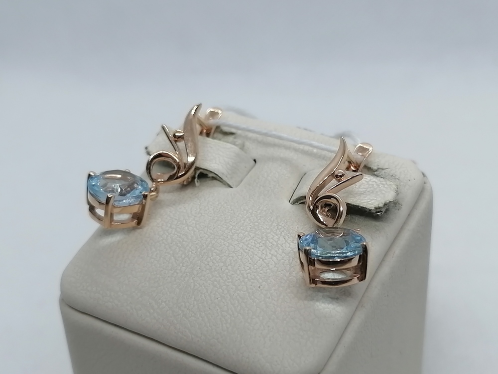 СЕРЬГИ С КАМНЕМ (Au 585)