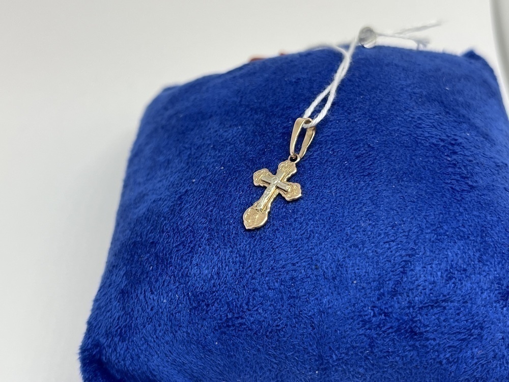 ПОДКБК585 ПОДВЕСКА КРЕСТ БЕЗ КАМНЯ (Au 585)