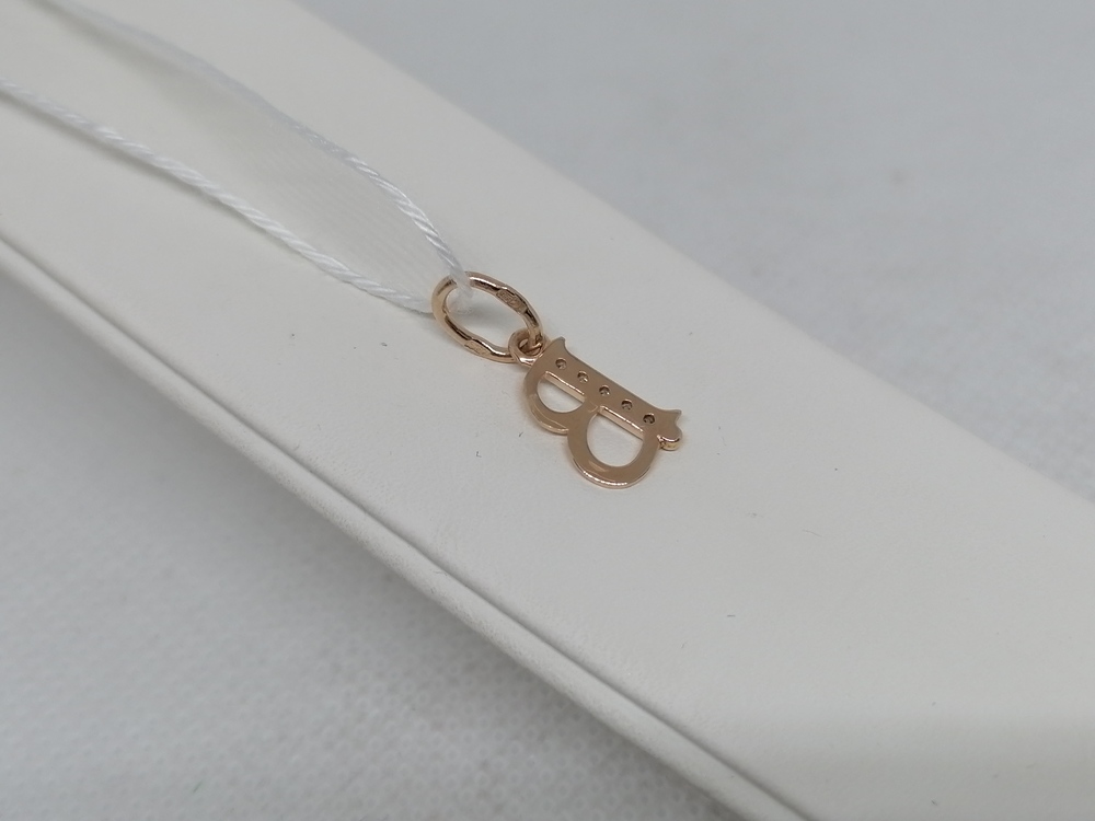 ПОДВЕСКА БУКВА В Au 585