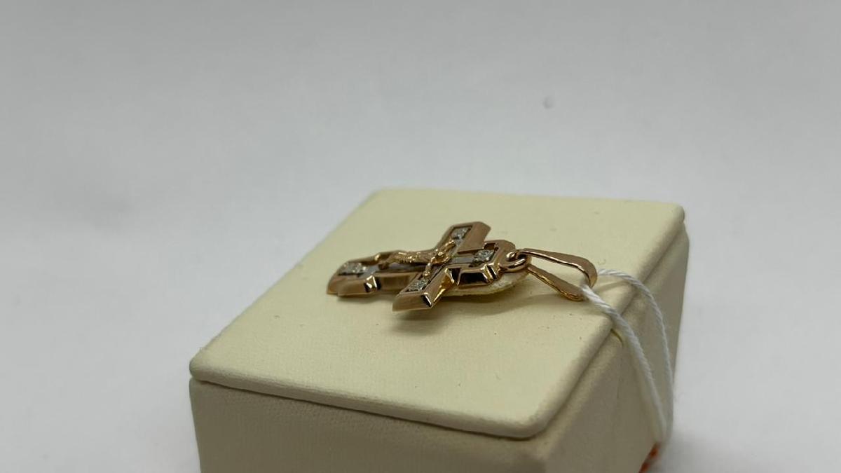 ПОДВЕСКА КРЕСТ БЕЗ КАМНЯ (Au 585)