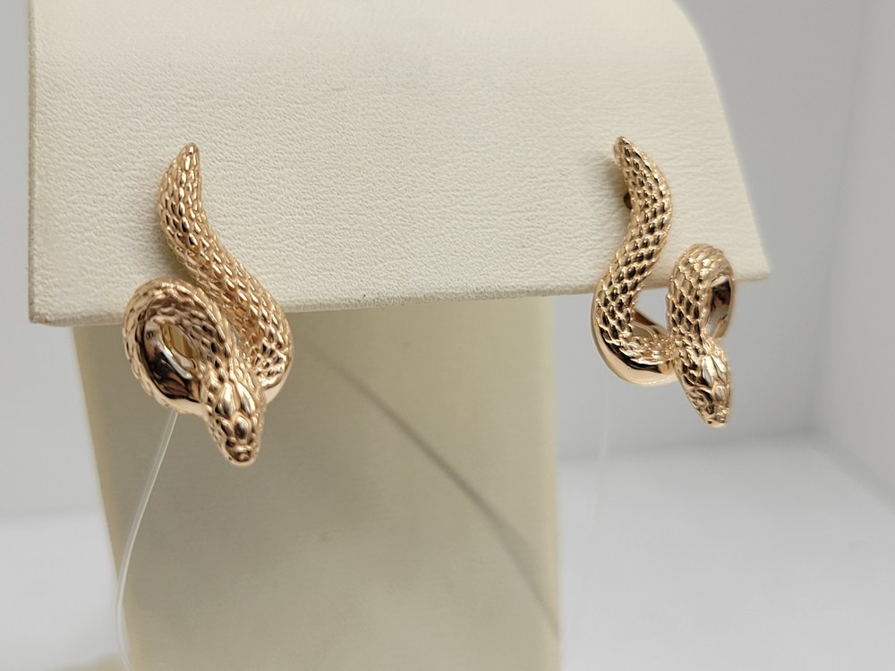 00-52-0239-00 СЕРЬГИ БЕЗ КАМНЯ (Au 585)