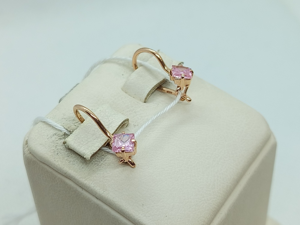 СЕРЬГИ С КАМНЕМ (Au 585)