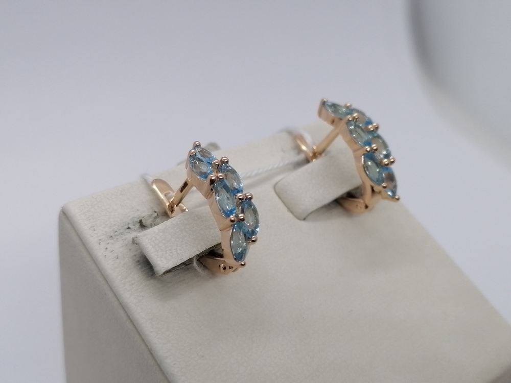 СЕРЬГИ С КАМНЯМИ (Au 585)