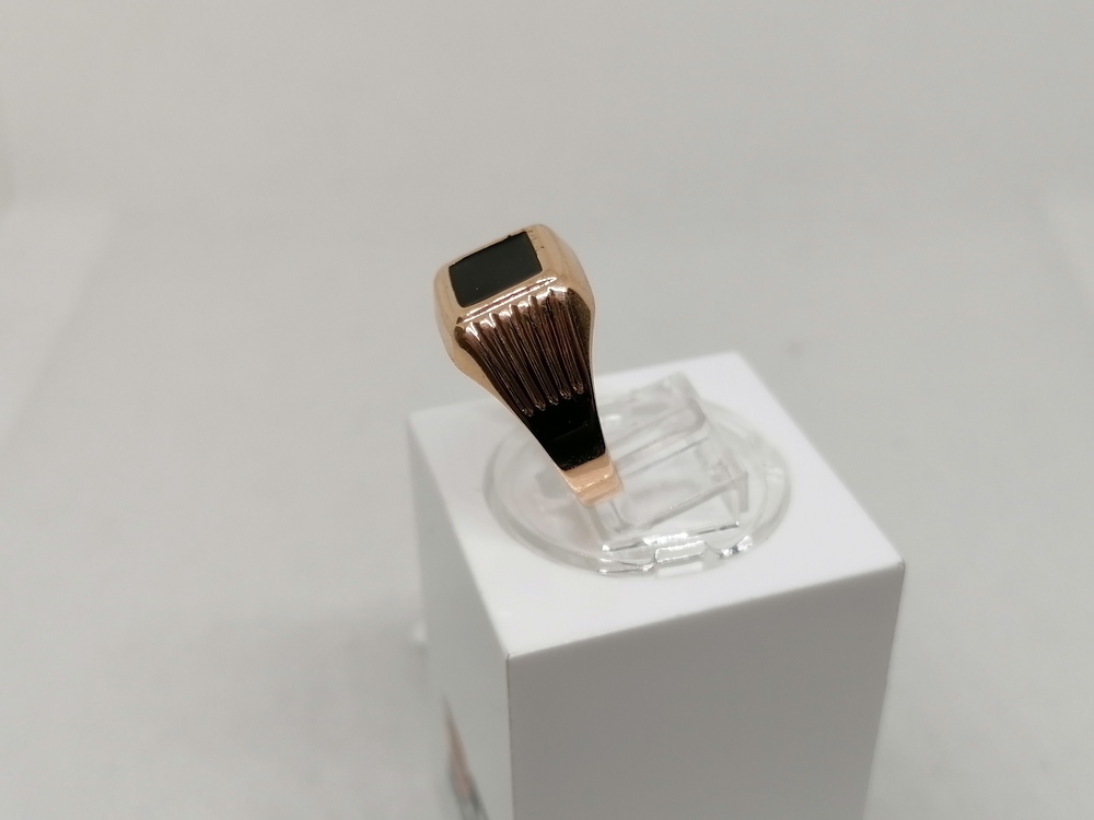 4186эс10 КОЛЬЦО ПЕЧАТКА Эмаль (Au 585)