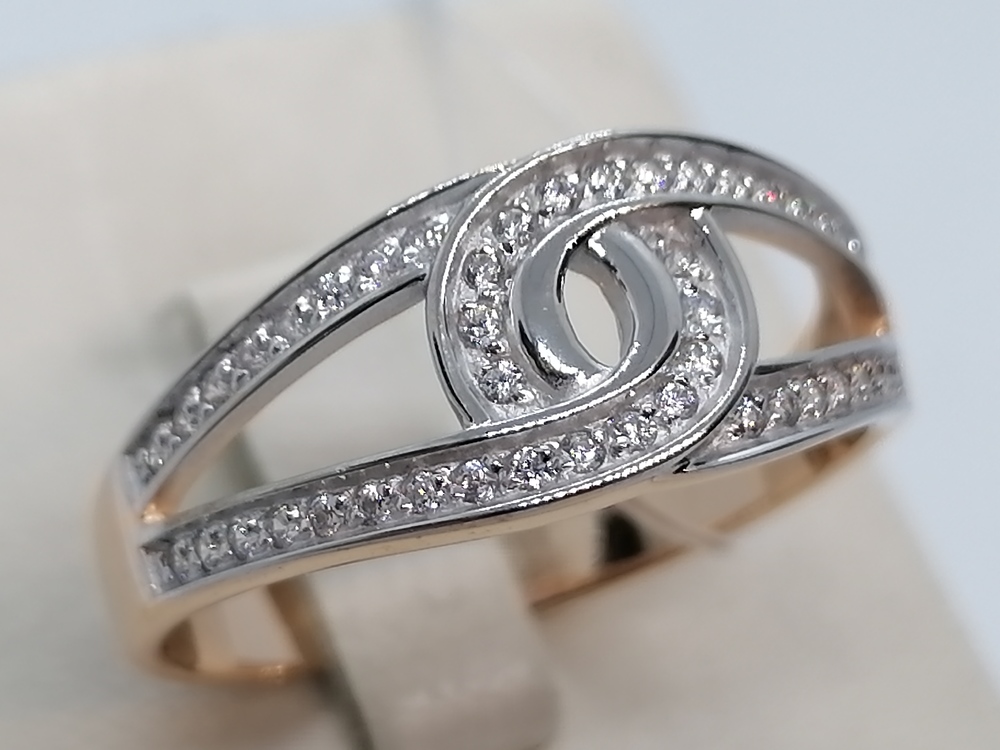 019452 КОЛЬЦО С КАМНЯМИ (Au 585)