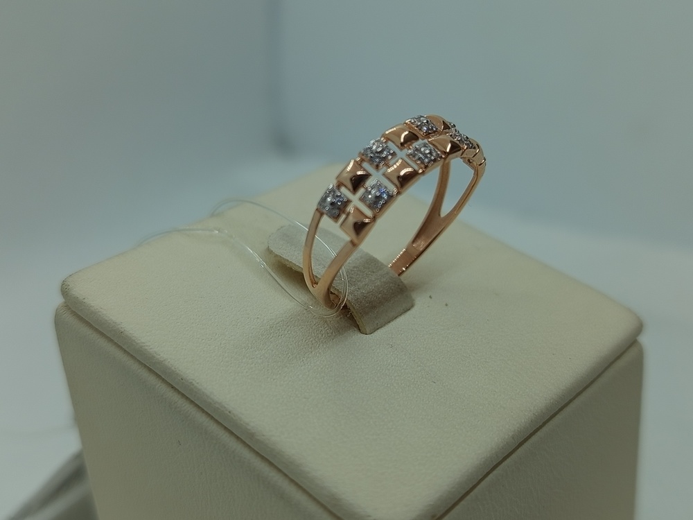 КОЛЬЦО С КАМНЯМИ (Au 585)