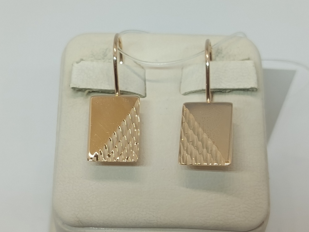 СЕРЬГИ ПЕТЕЛЬКА без камня (Au 585)