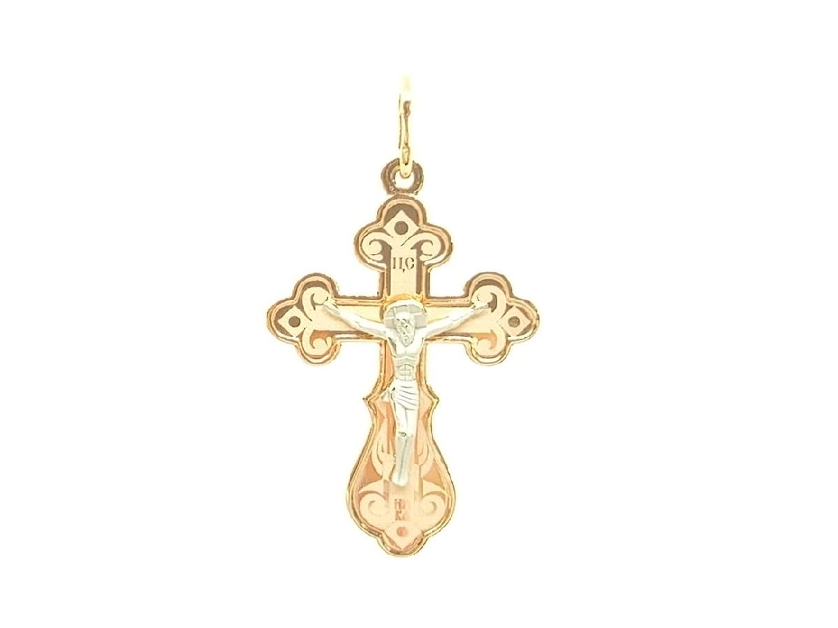 ПОДВЕСКА КРЕСТ без камня (Au 585)