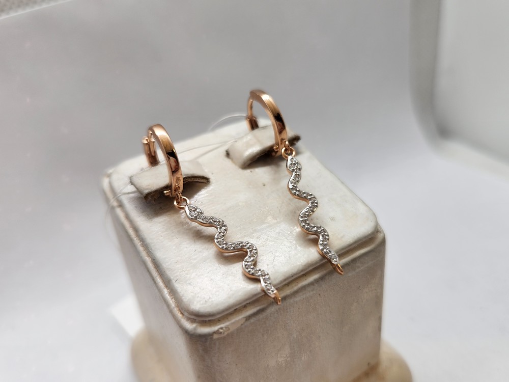 СЕРЬГИ С КАМНЯМИ (Au 585)