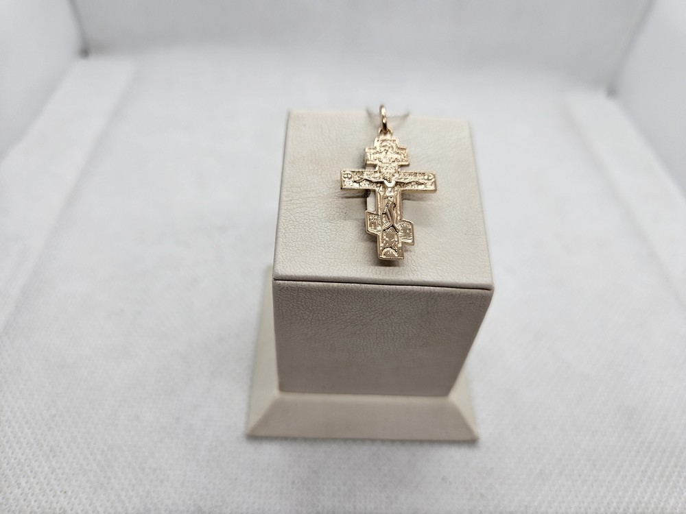 ПОДКБК585 ПОДВЕСКА КРЕСТ БЕЗ КАМНЯ (Au 585)
