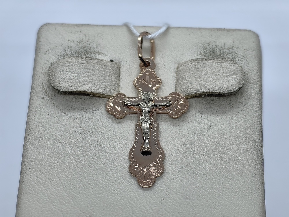 ПОДВЕСКА КРЕСТ БЕЗ КАМНЯ (Au 585)