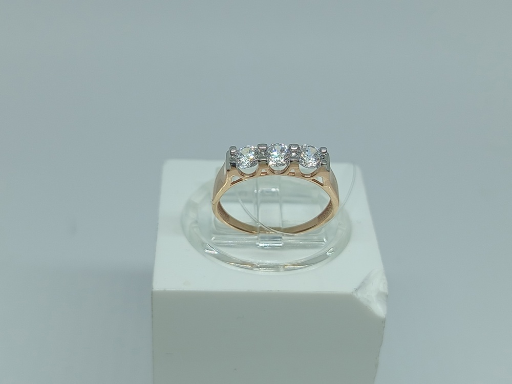 КОЛЬЦО С КАМНЯМИ (Au 585)