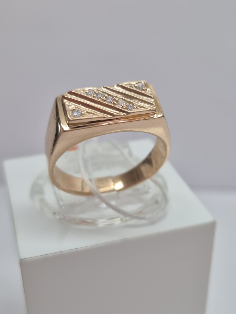 ПЕЧАТКА С КАМНЯМИ (Au 585)