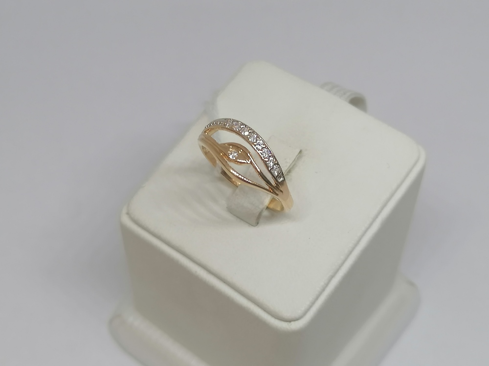 КОЛЬЦО С КАМНЯМИ (Au 585)