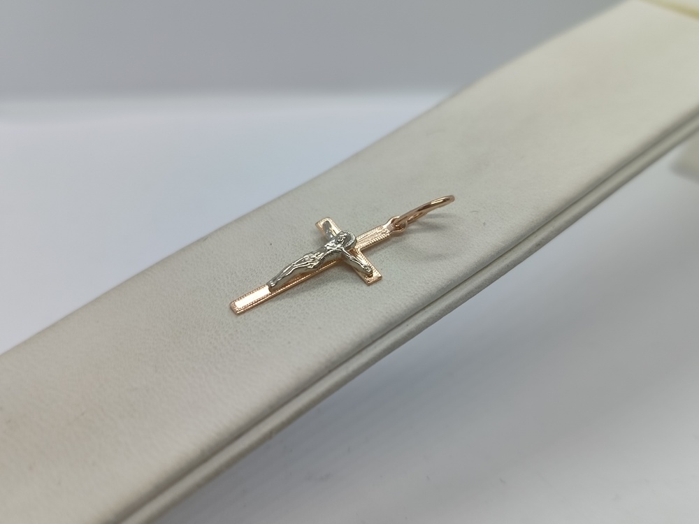 ПОДКБК585 ПОДВЕСКА КРЕСТ БЕЗ КАМНЯ (Au 585)