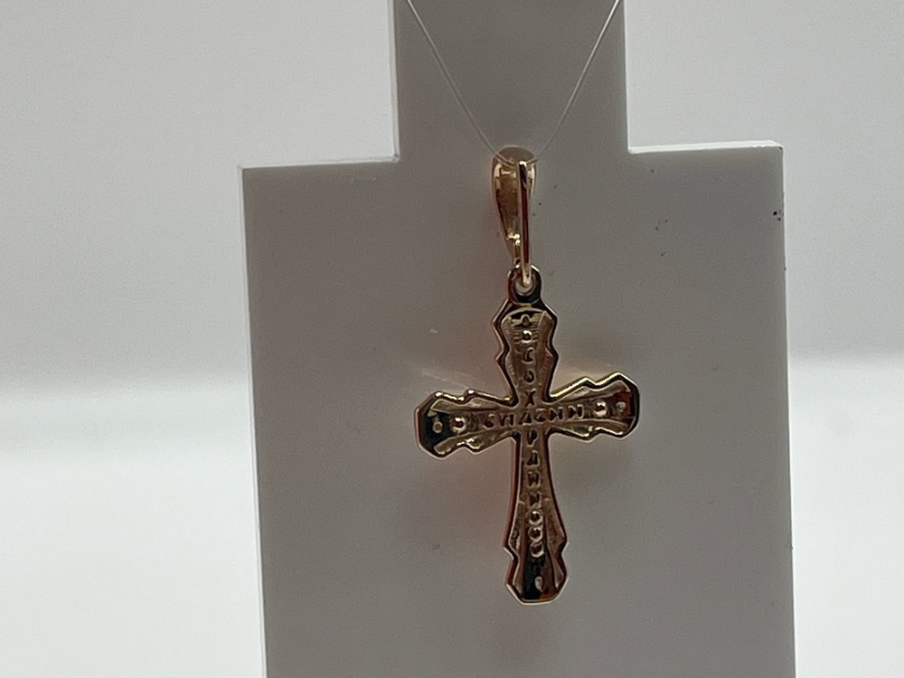 ПОДВЕСКА КРЕСТ с камнями (Au 585)