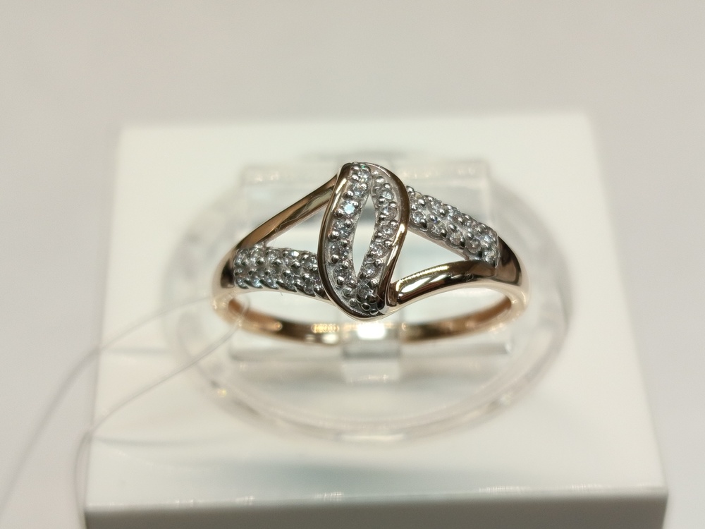 КОЛЬЦО С КАМНЯМИ (Au 585)