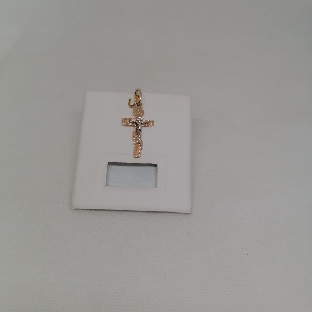 810-00268-10-00-00-02 ПОДВЕСКА КРЕСТ без камня (Au 585)